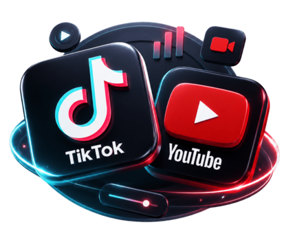 TikTok and YouTube